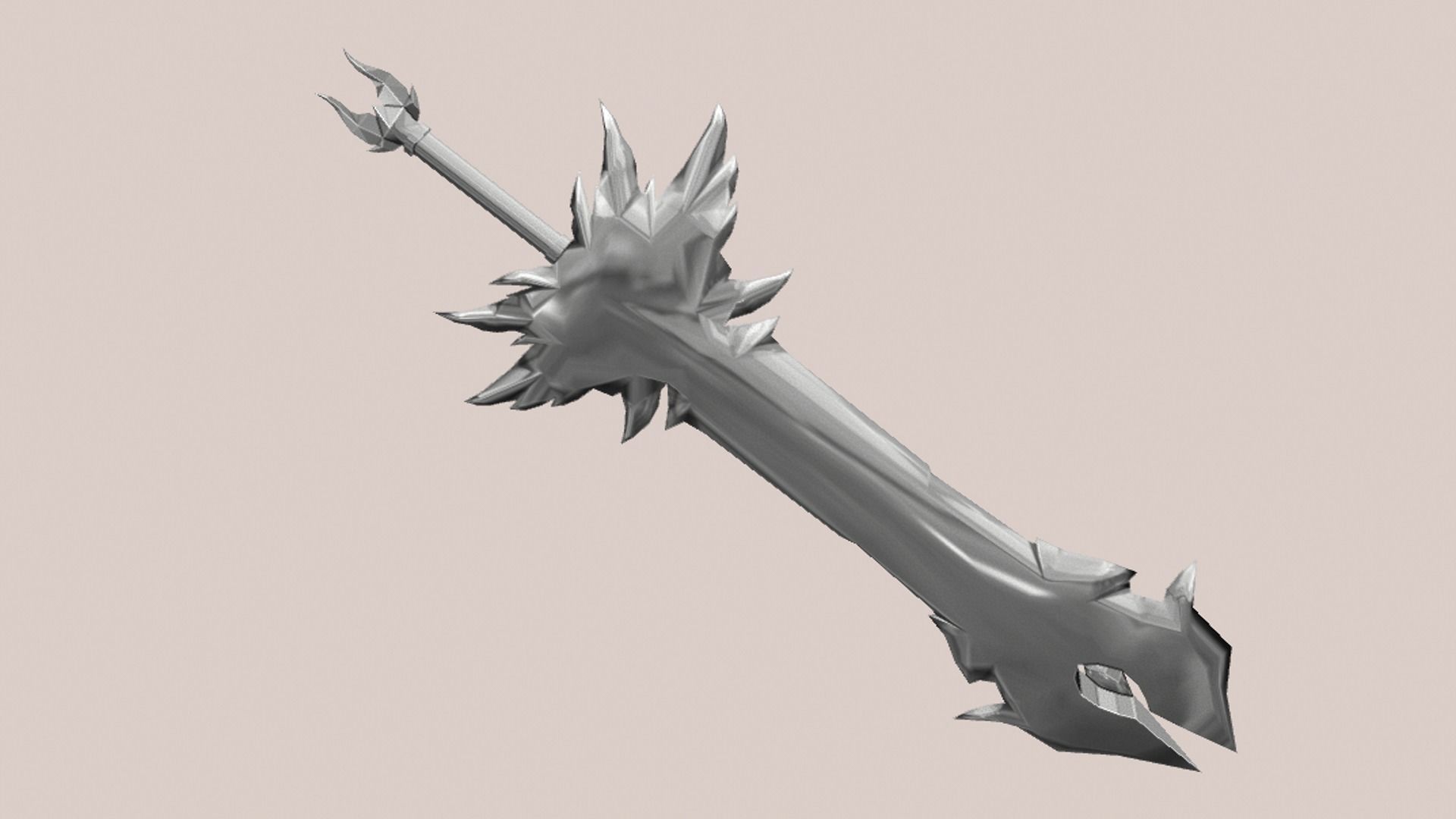 Futuristic Sword Low-poly 3D model_4