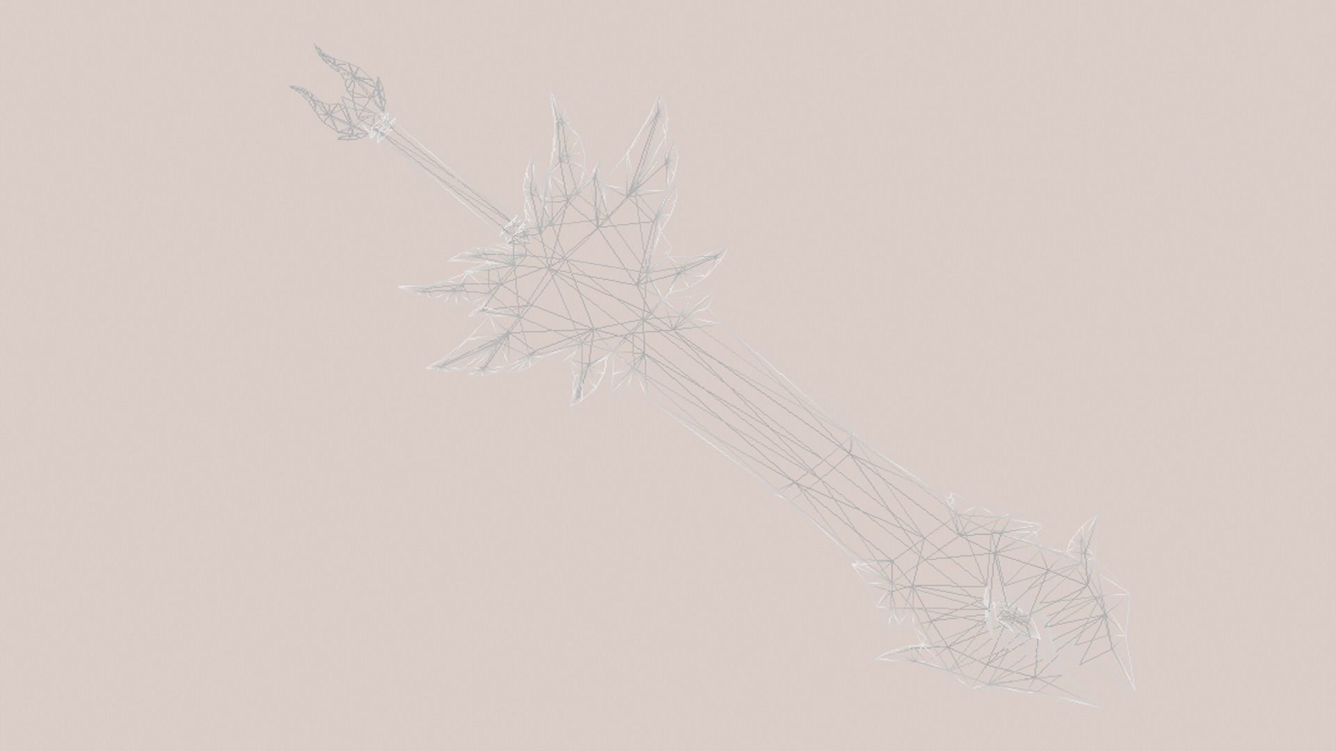 Futuristic Sword Low-poly 3D model_8