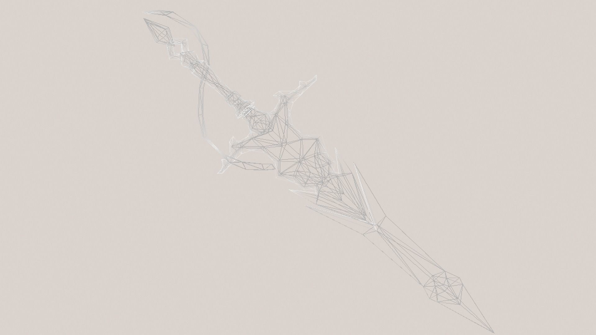 Futuristic Sword Low-poly 3D model_9