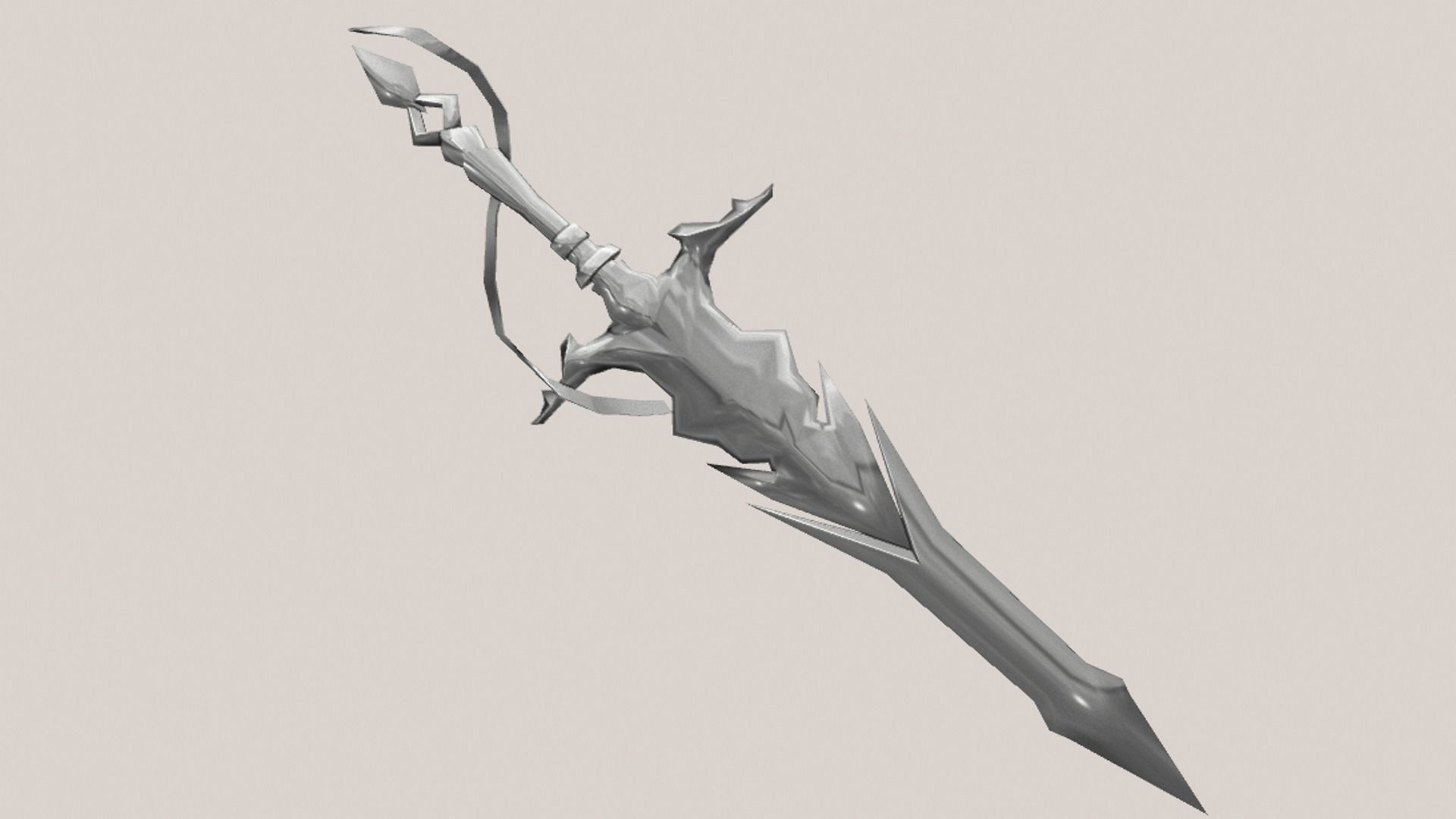 Futuristic Sword Low-poly 3D model_12