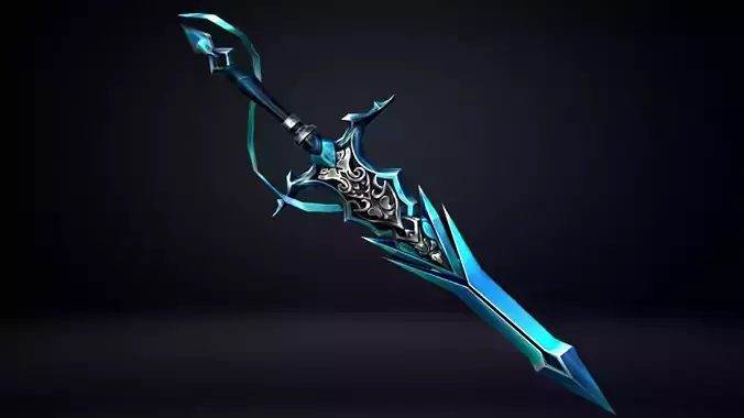 Futuristic Sword Low-poly 3D model Futuristic Sword Low-poly 3D model