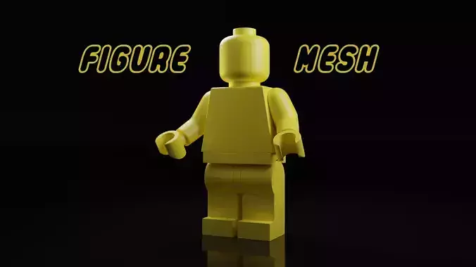 LEGO like Character base mesh printable and low polygon versions 3D print model