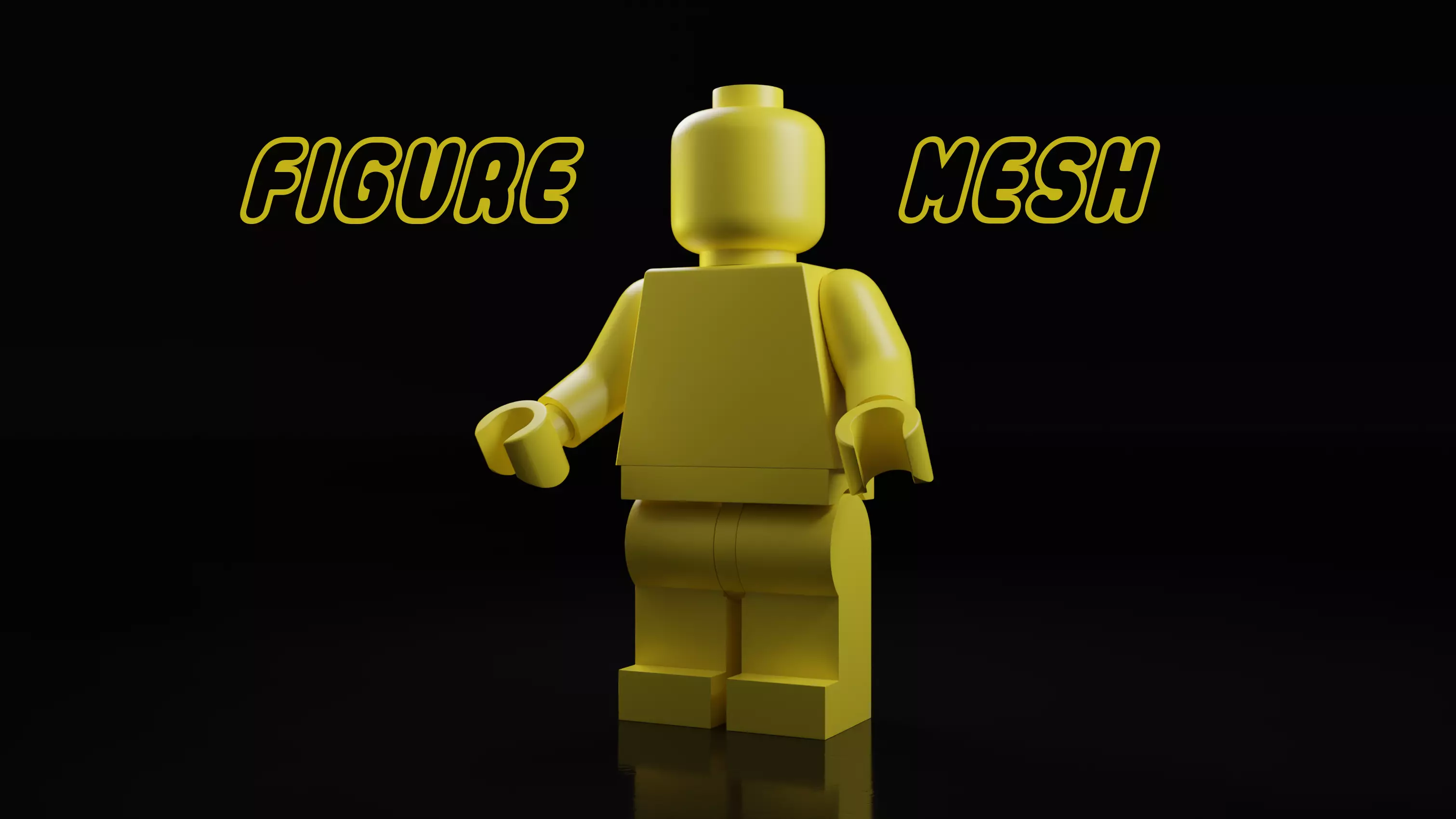 LEGO like Character base mesh printable and low polygon versions 3D print model