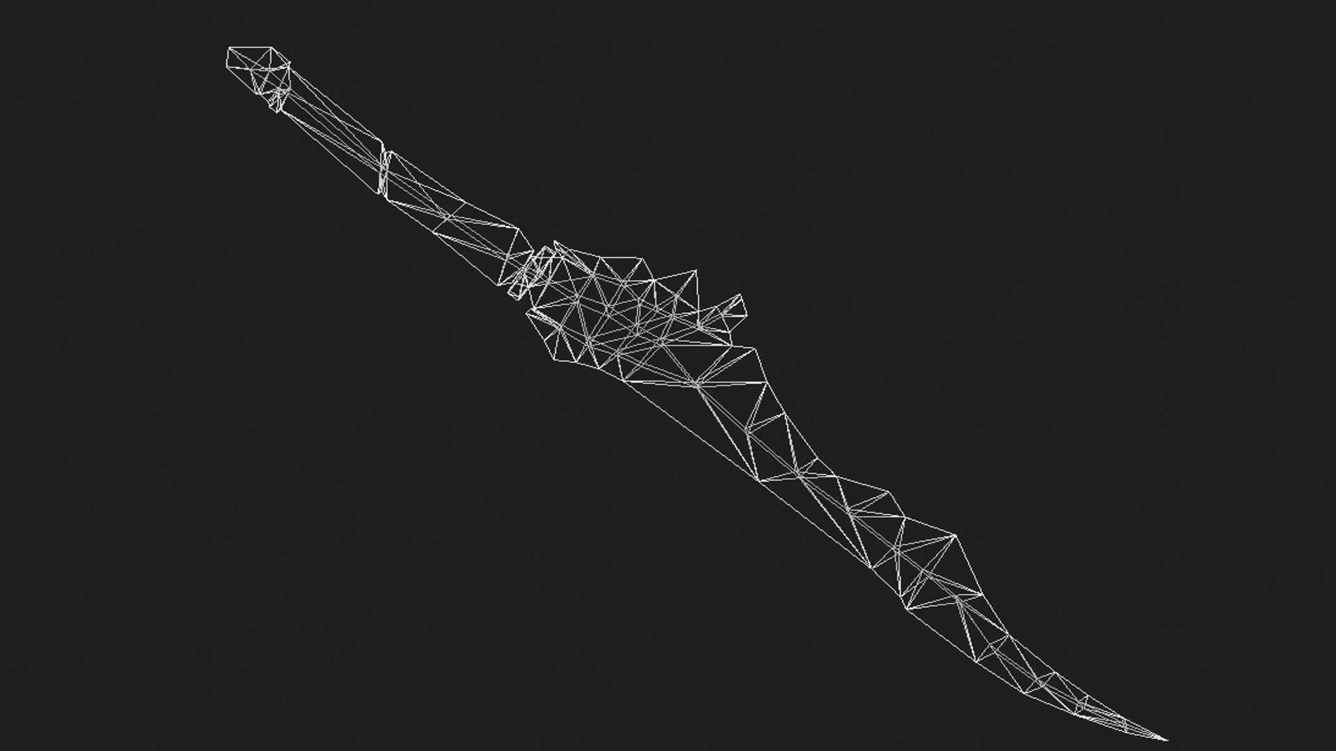 Futuristic Sword Low-poly 3D model_11