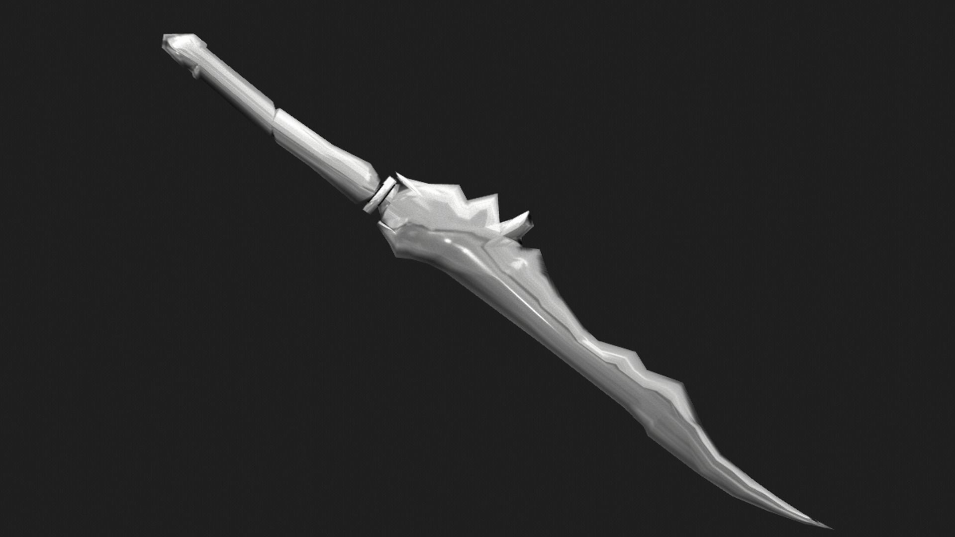 Futuristic Sword Low-poly 3D model_1