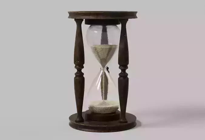 Vintage Wooden Hourglass