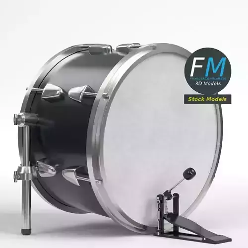 Bass drum with pedal