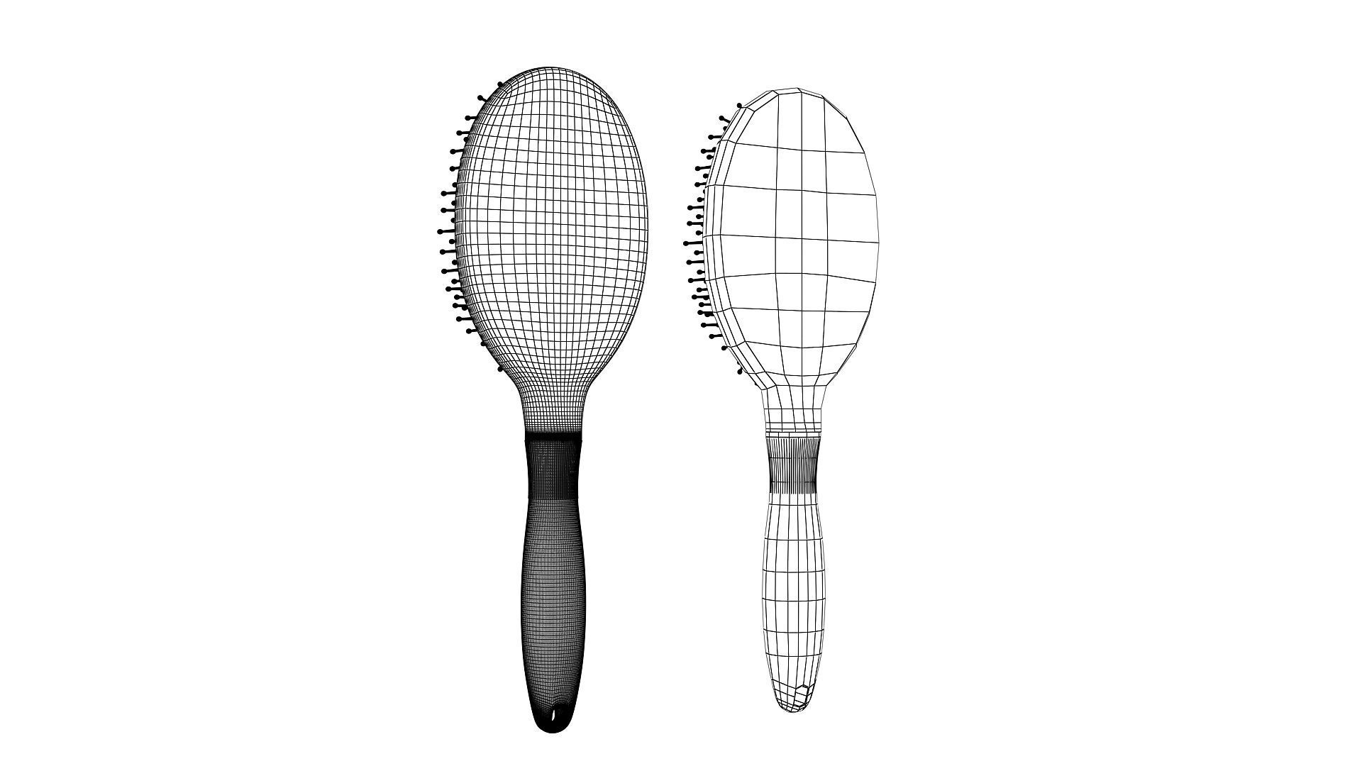 Hair Brush 3D model_10