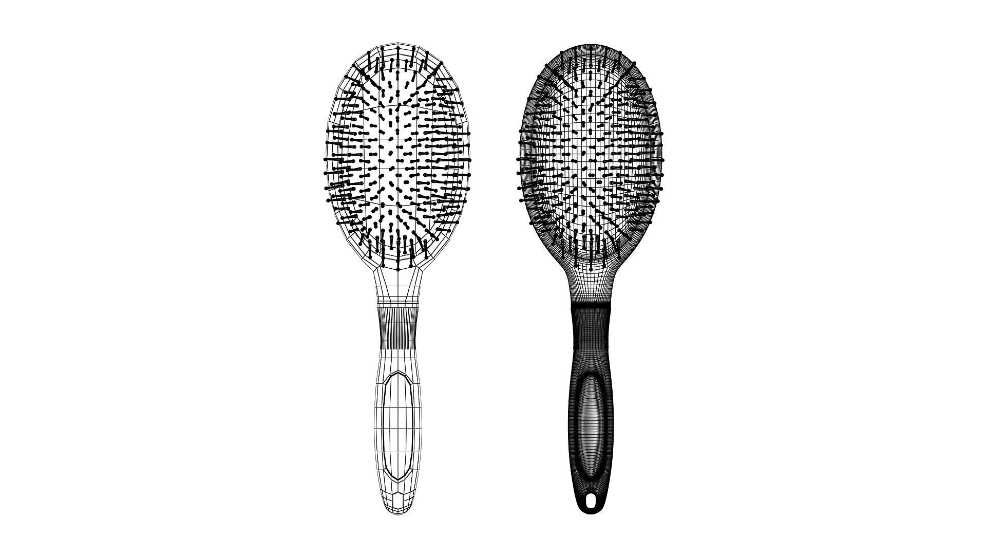 Hair Brush 3D model_11