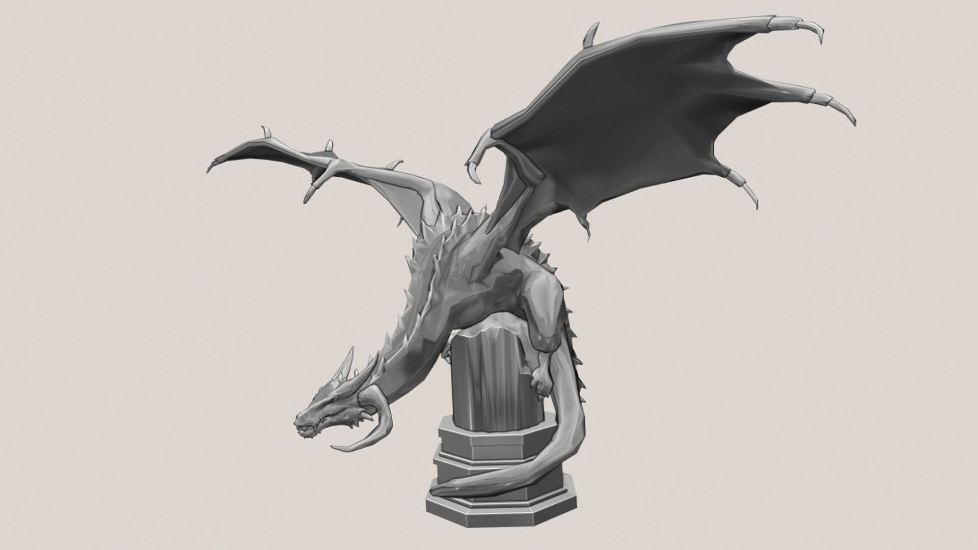 Dragon  Sculpture 3D print model_10