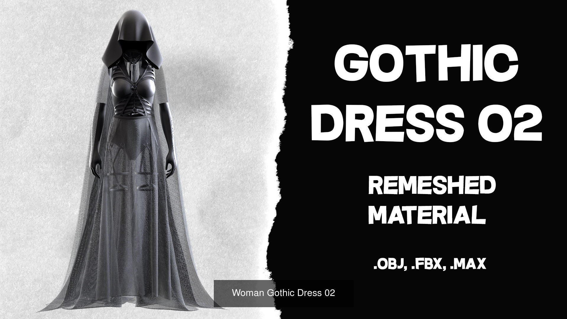 Gothic Dresses 3D Model Collection_2