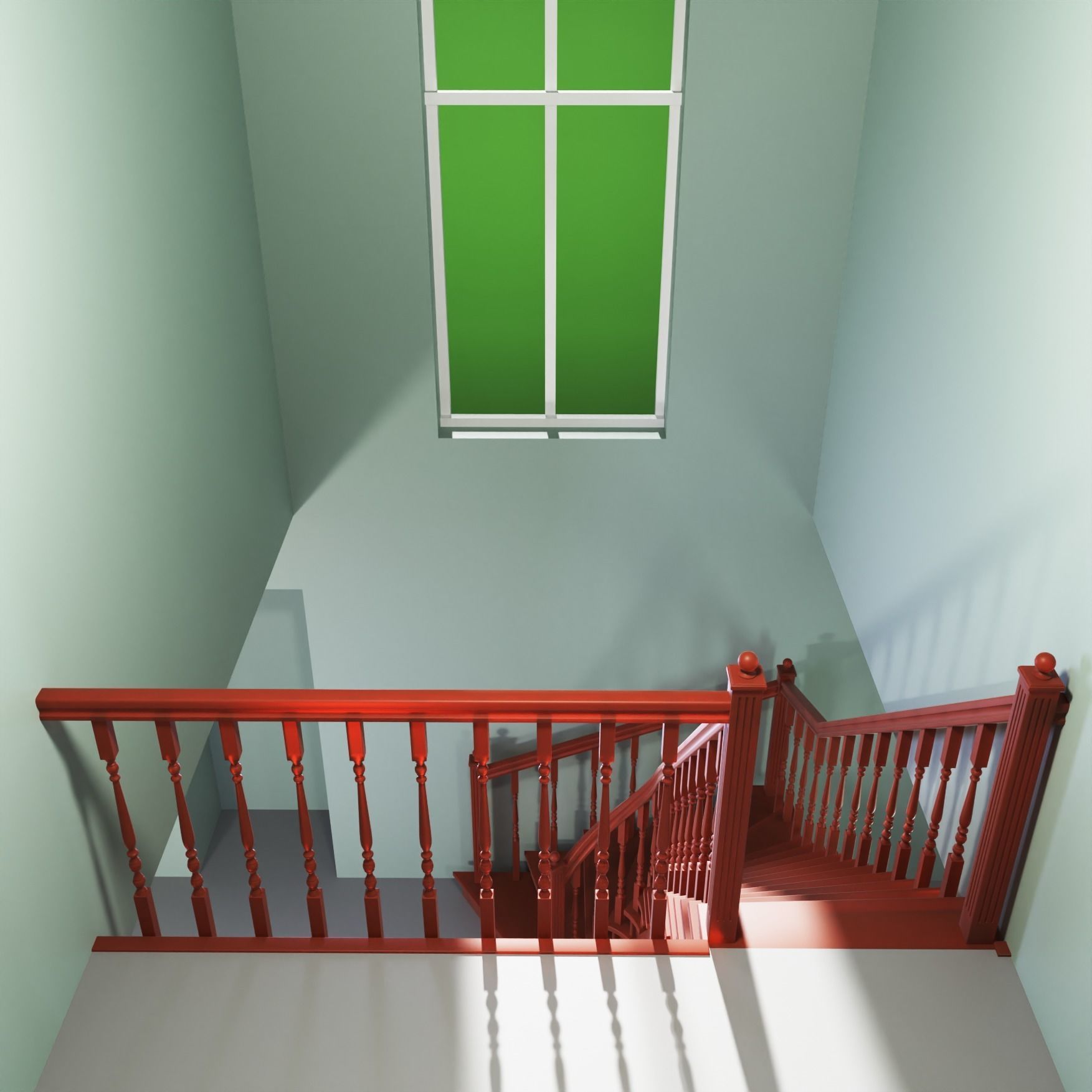 Ladder staircase 3D model_1