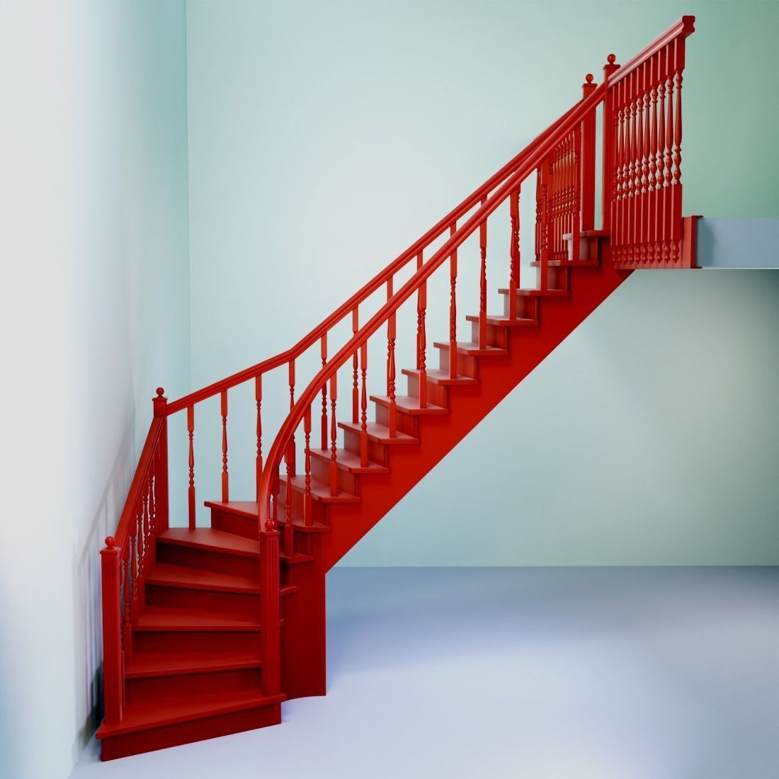 Ladder staircase 3D model_6