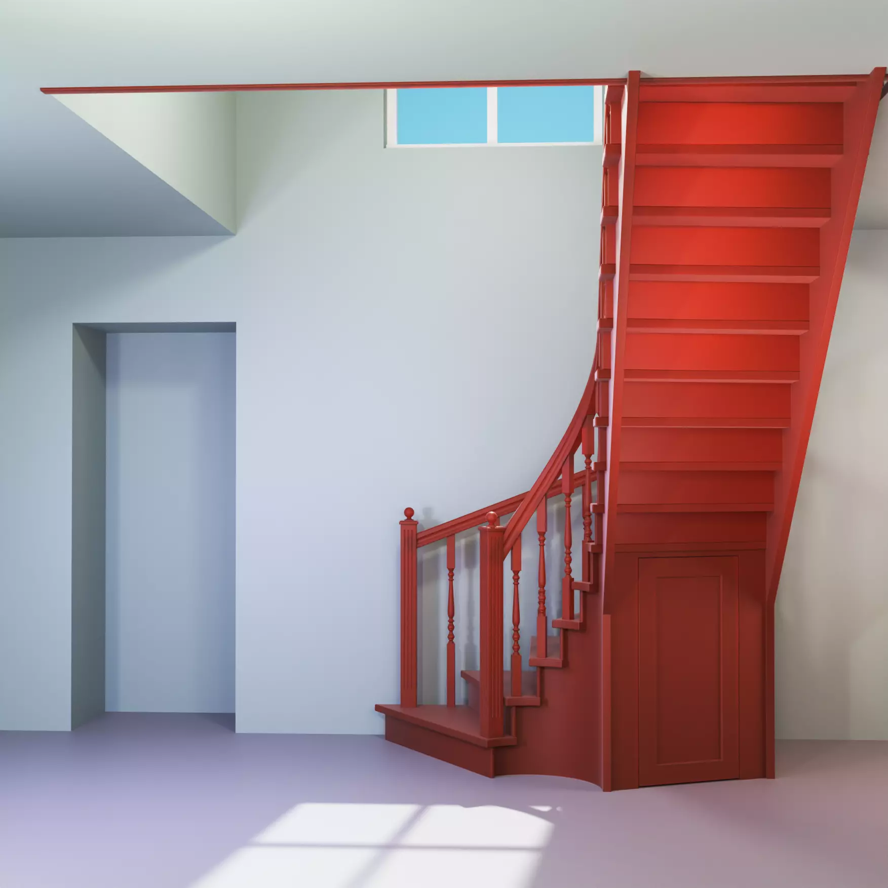 Ladder staircase 3D model_0