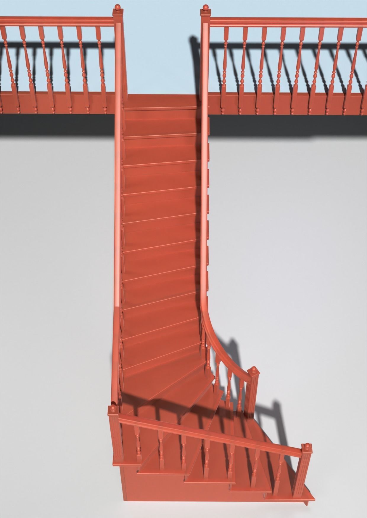 Ladder staircase 3D model_4