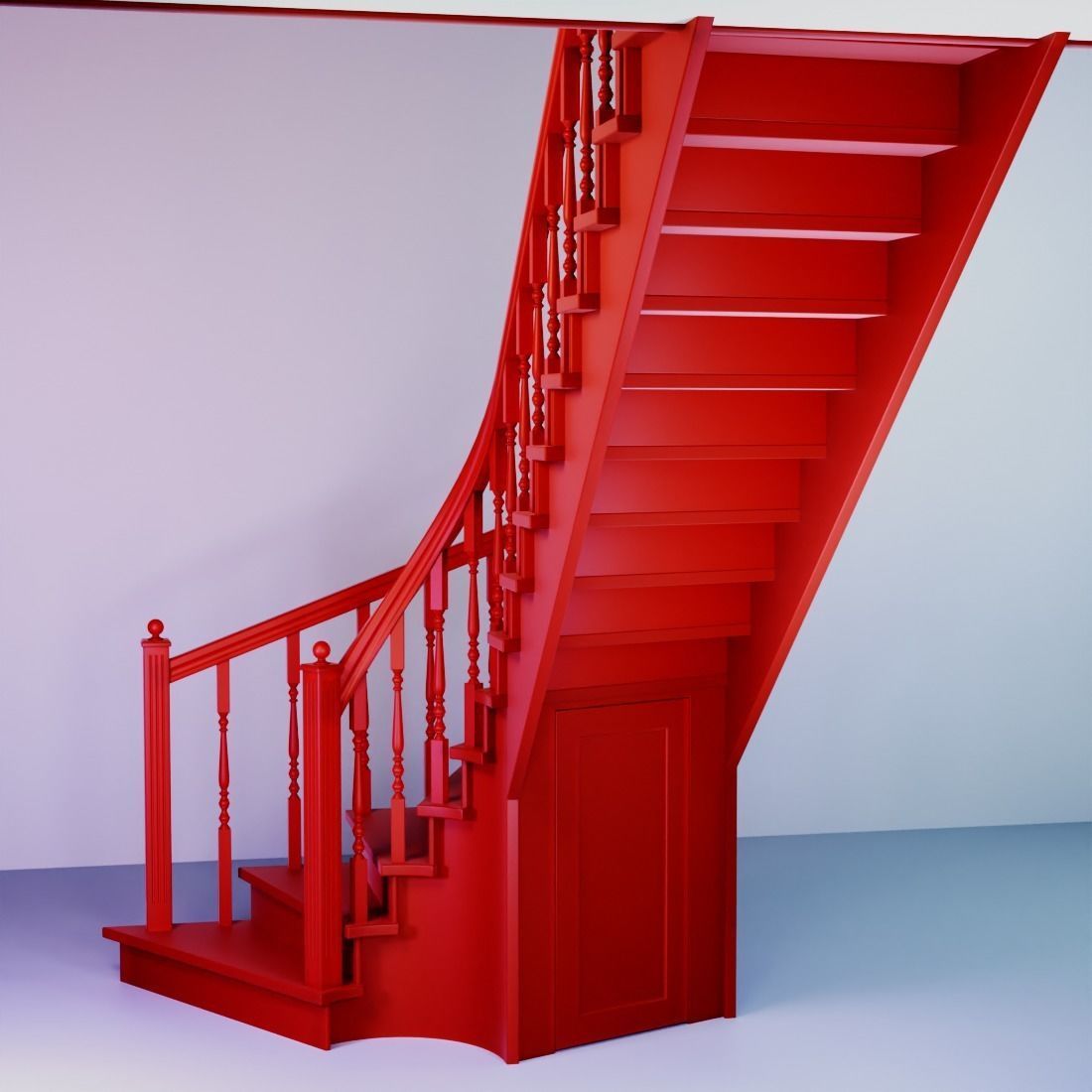 Ladder staircase 3D model_2