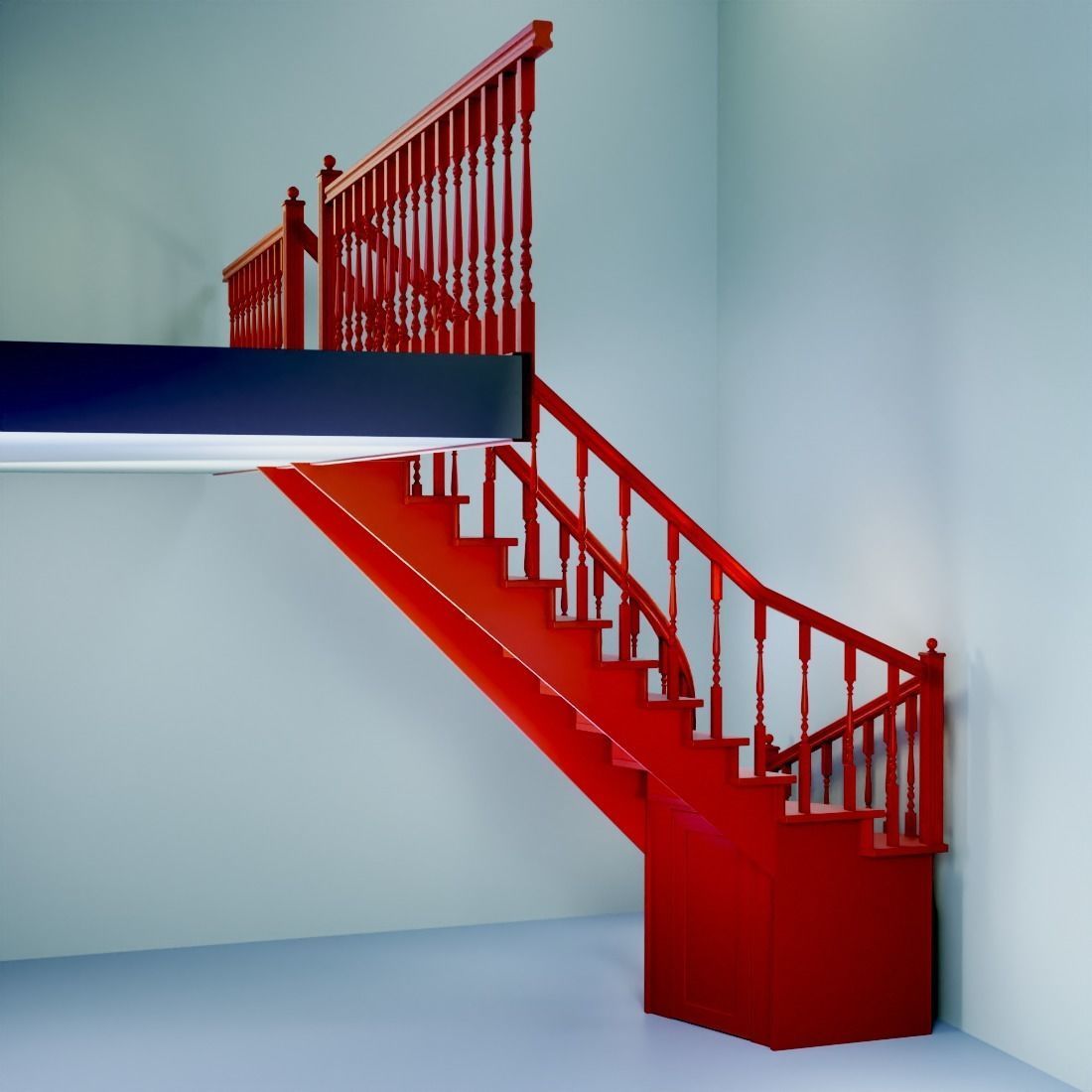 Ladder staircase 3D model_5