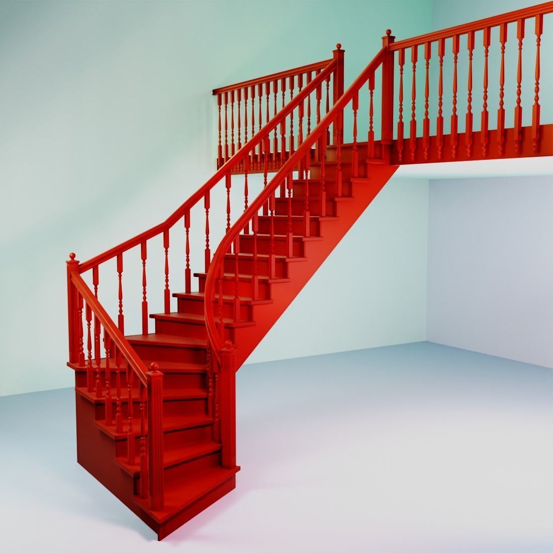 Ladder staircase 3D model_3