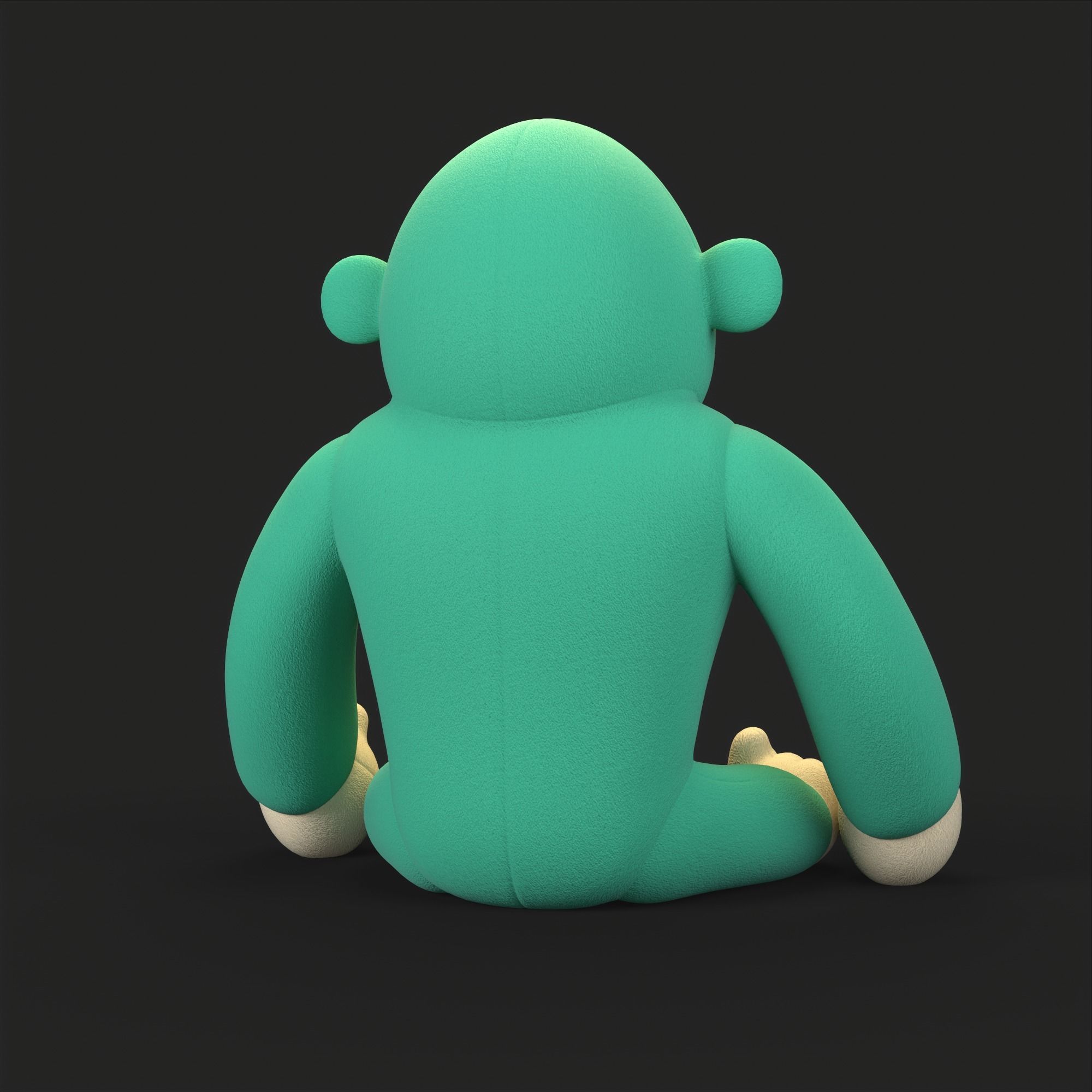 Gorilla Soft Toy Low-poly 3D model_22