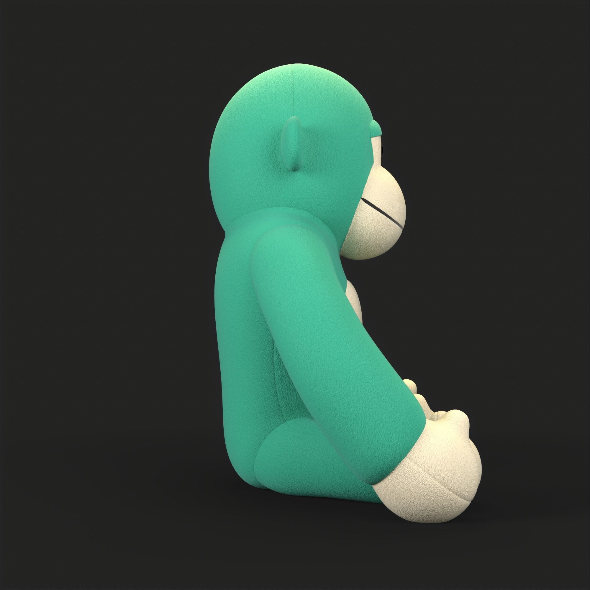 Gorilla Soft Toy Low-poly 3D model_30