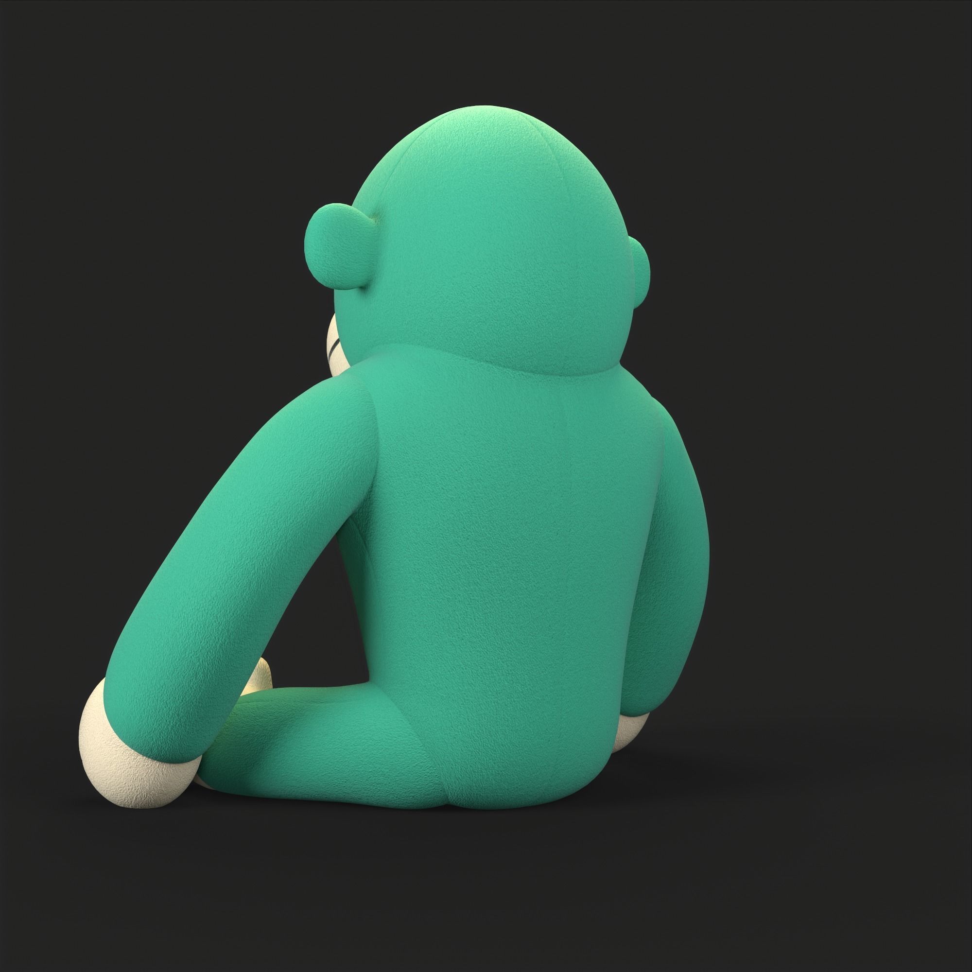 Gorilla Soft Toy Low-poly 3D model_16