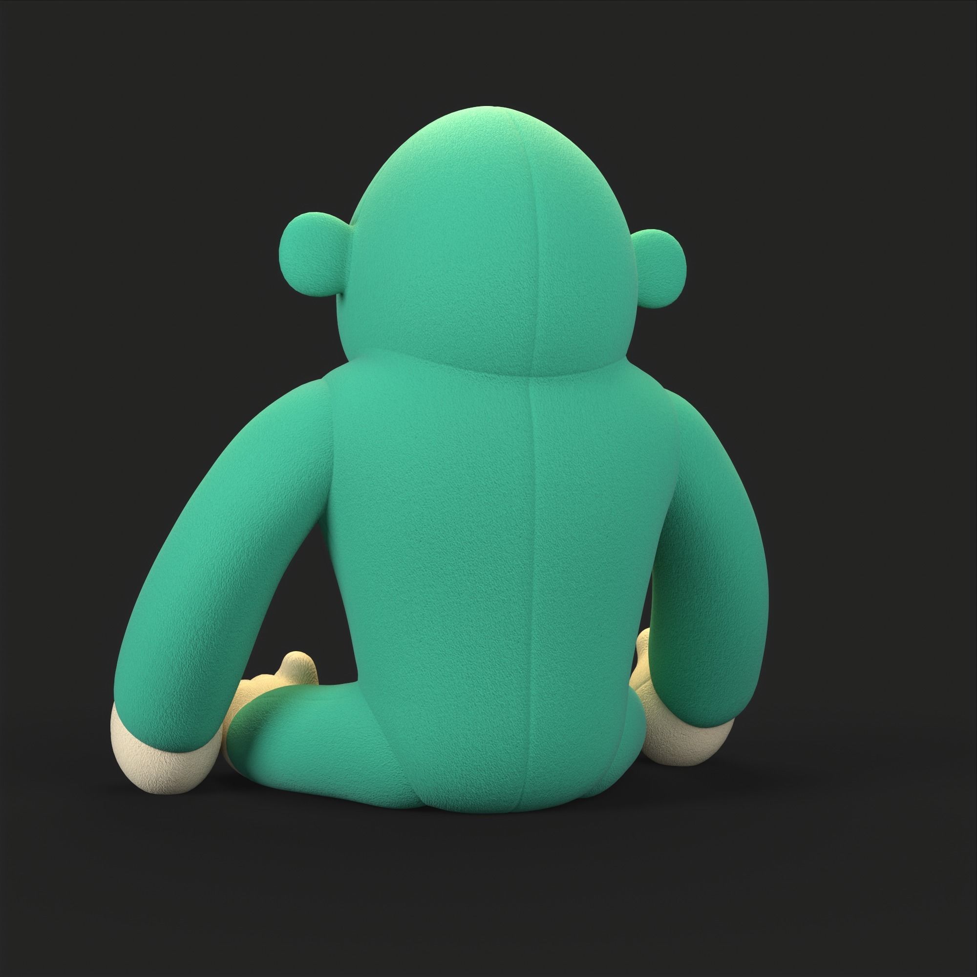 Gorilla Soft Toy Low-poly 3D model_18