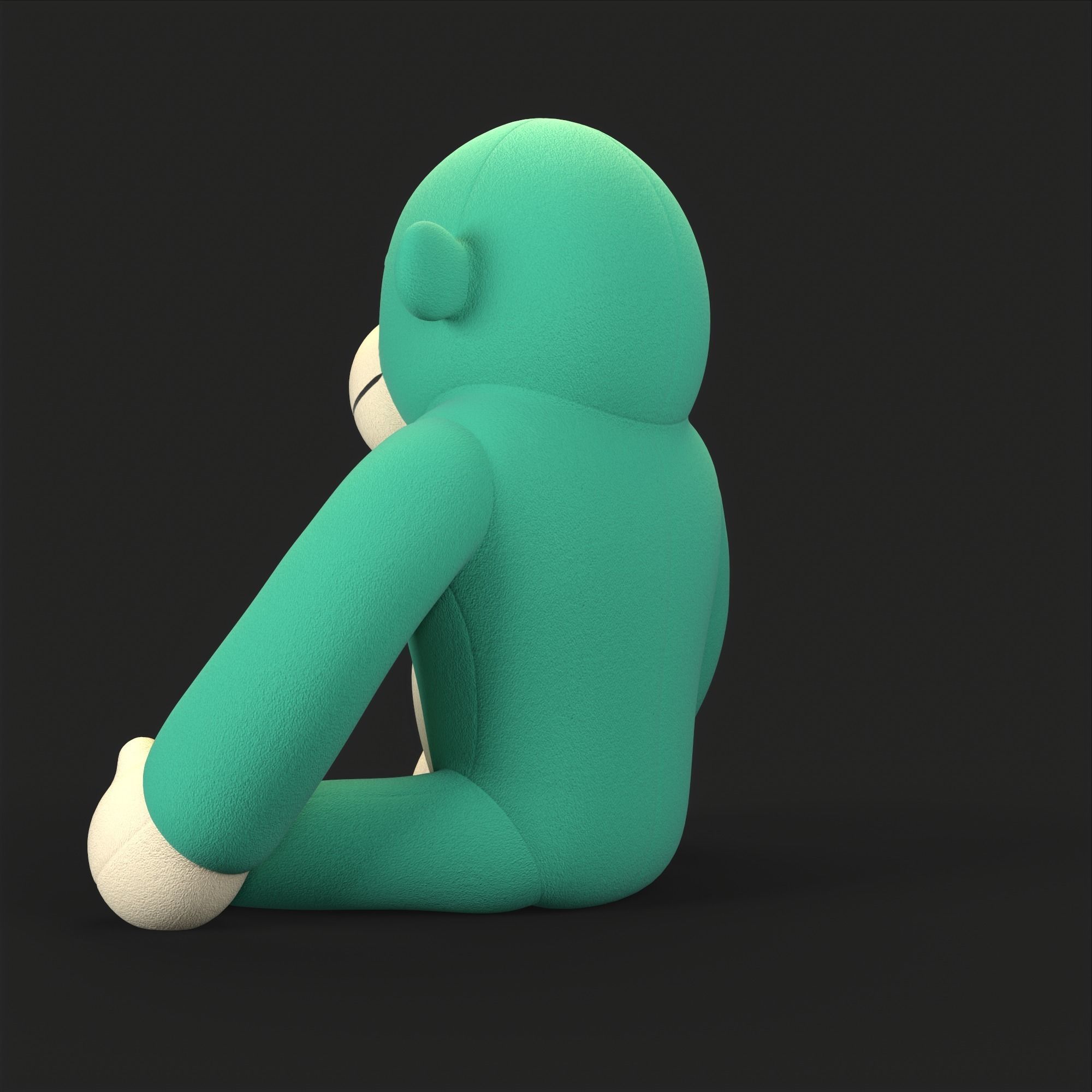 Gorilla Soft Toy Low-poly 3D model_14