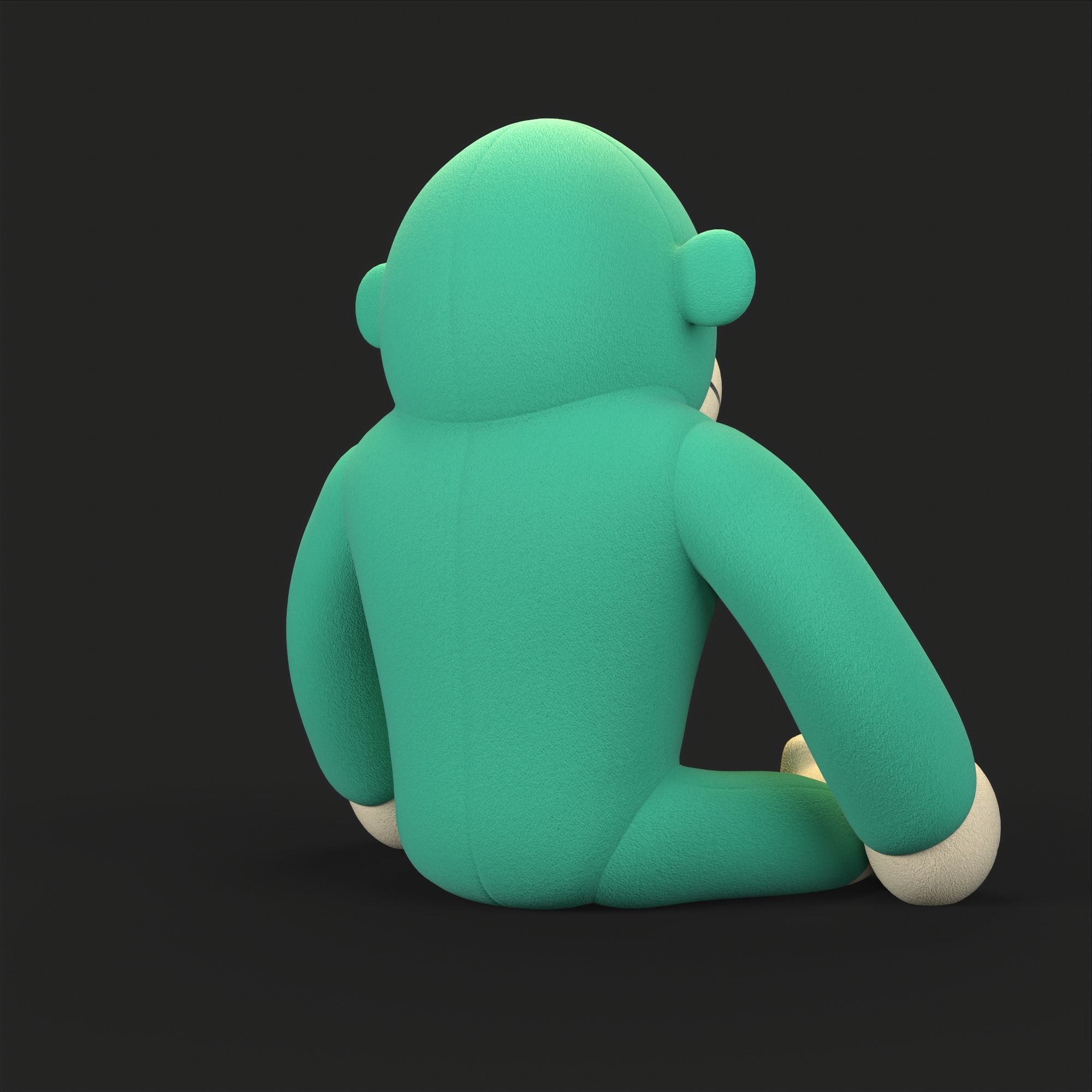 Gorilla Soft Toy Low-poly 3D model_24
