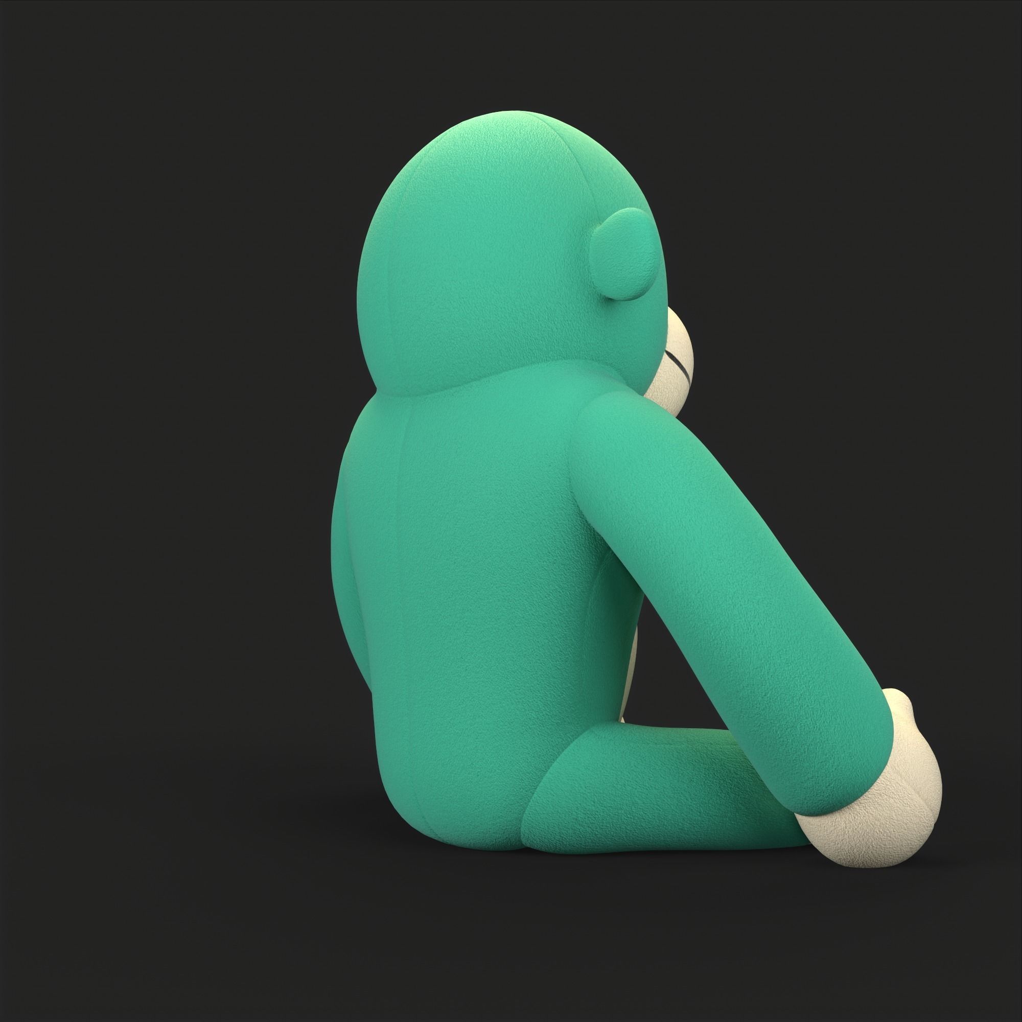 Gorilla Soft Toy Low-poly 3D model_26