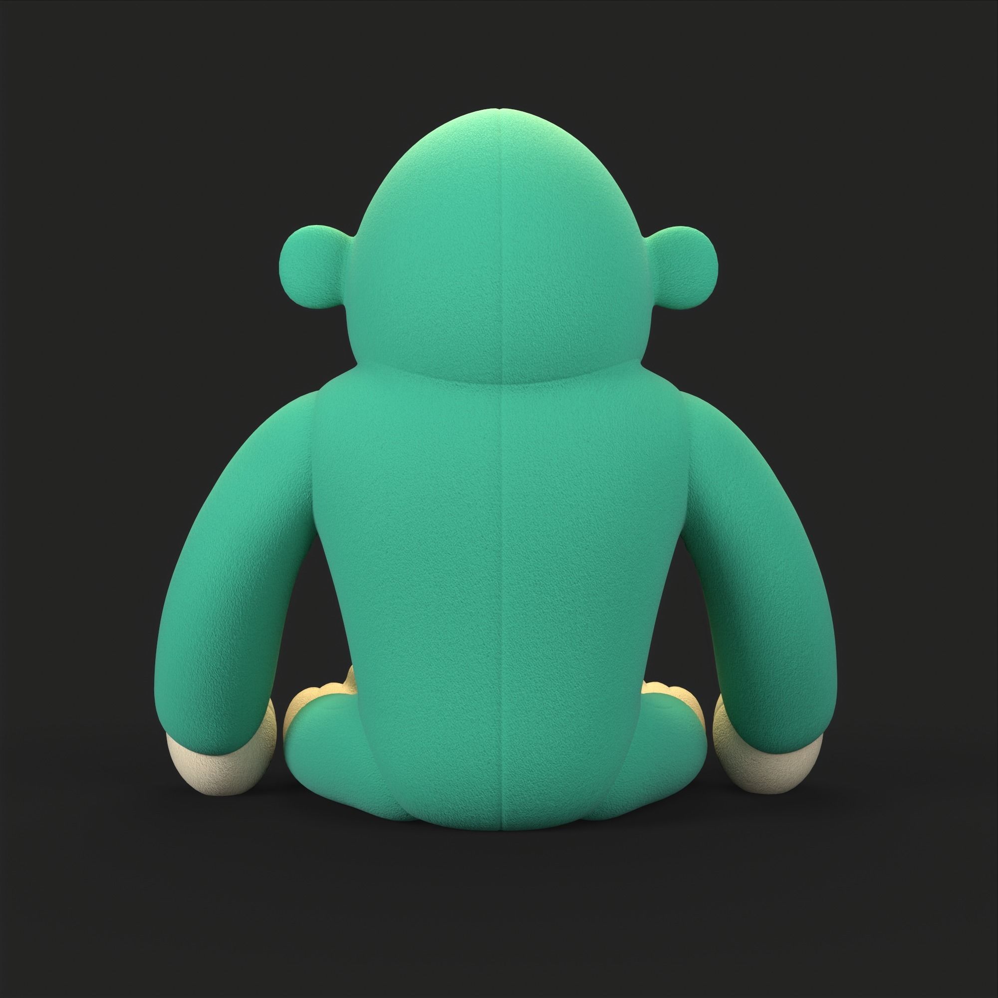 Gorilla Soft Toy Low-poly 3D model_20