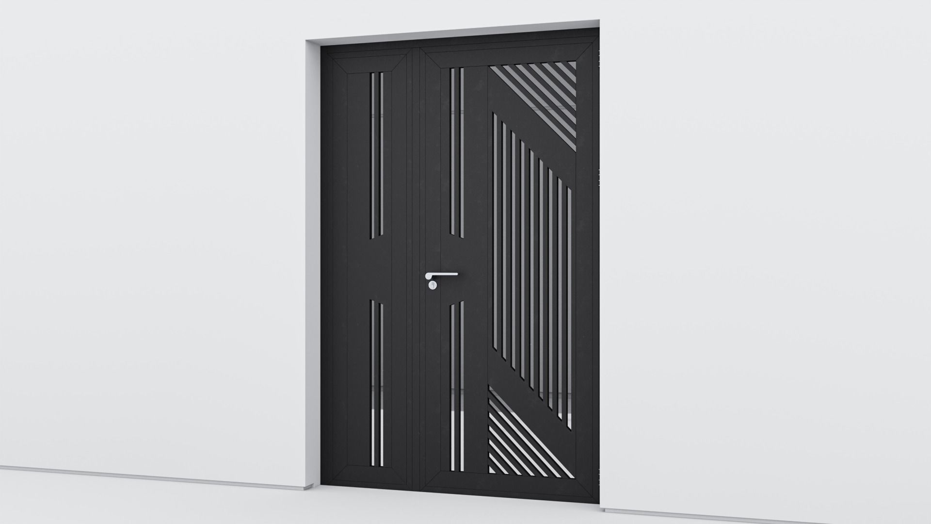 Aluminium door 114 3D model_2