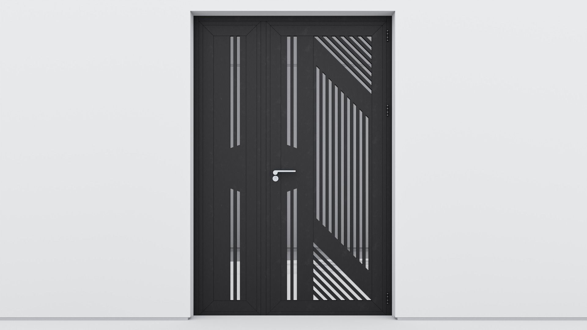 Aluminium door 114 3D model_1