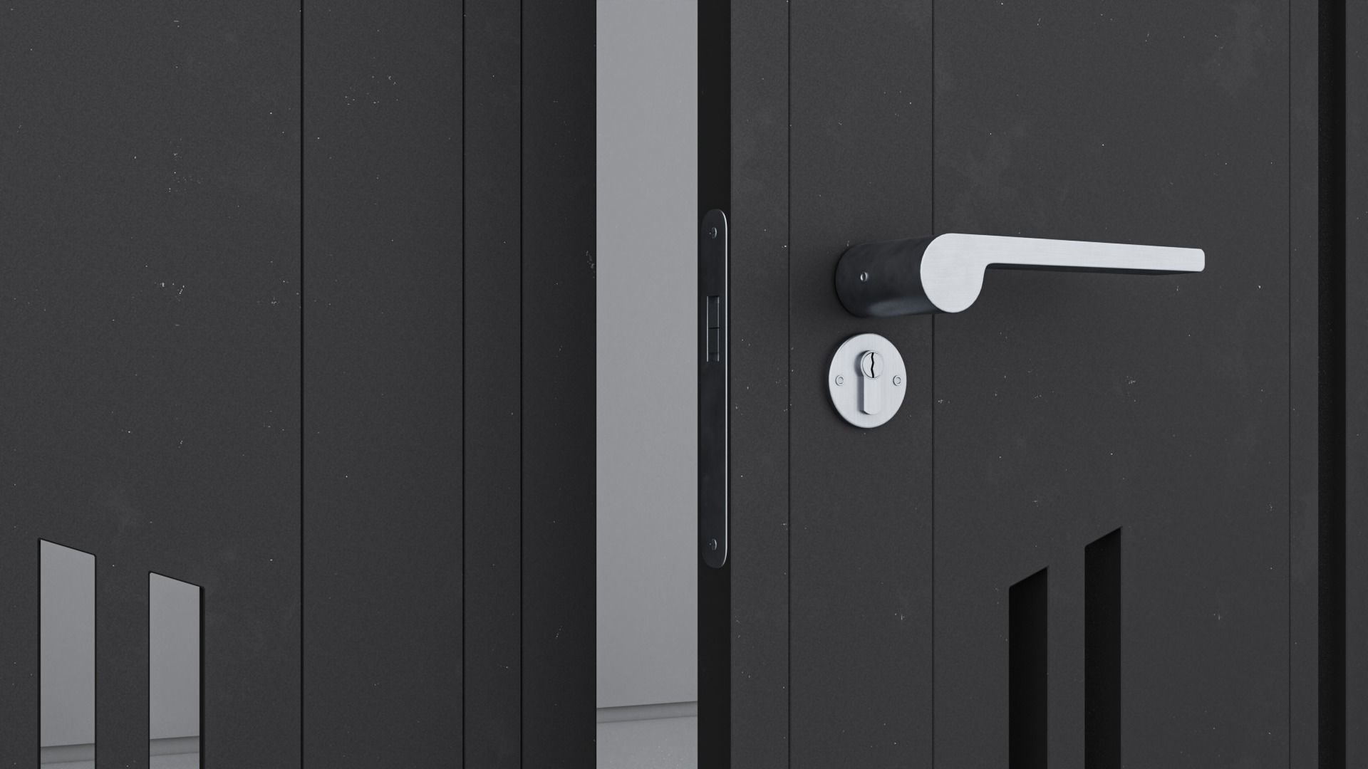 Aluminium door 114 3D model_4