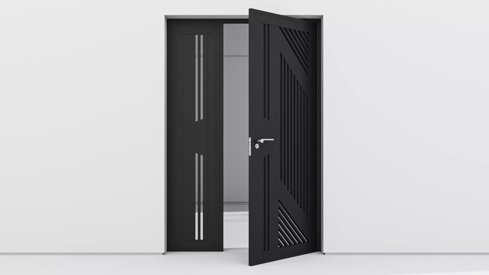 Aluminium door 114 3D model_0