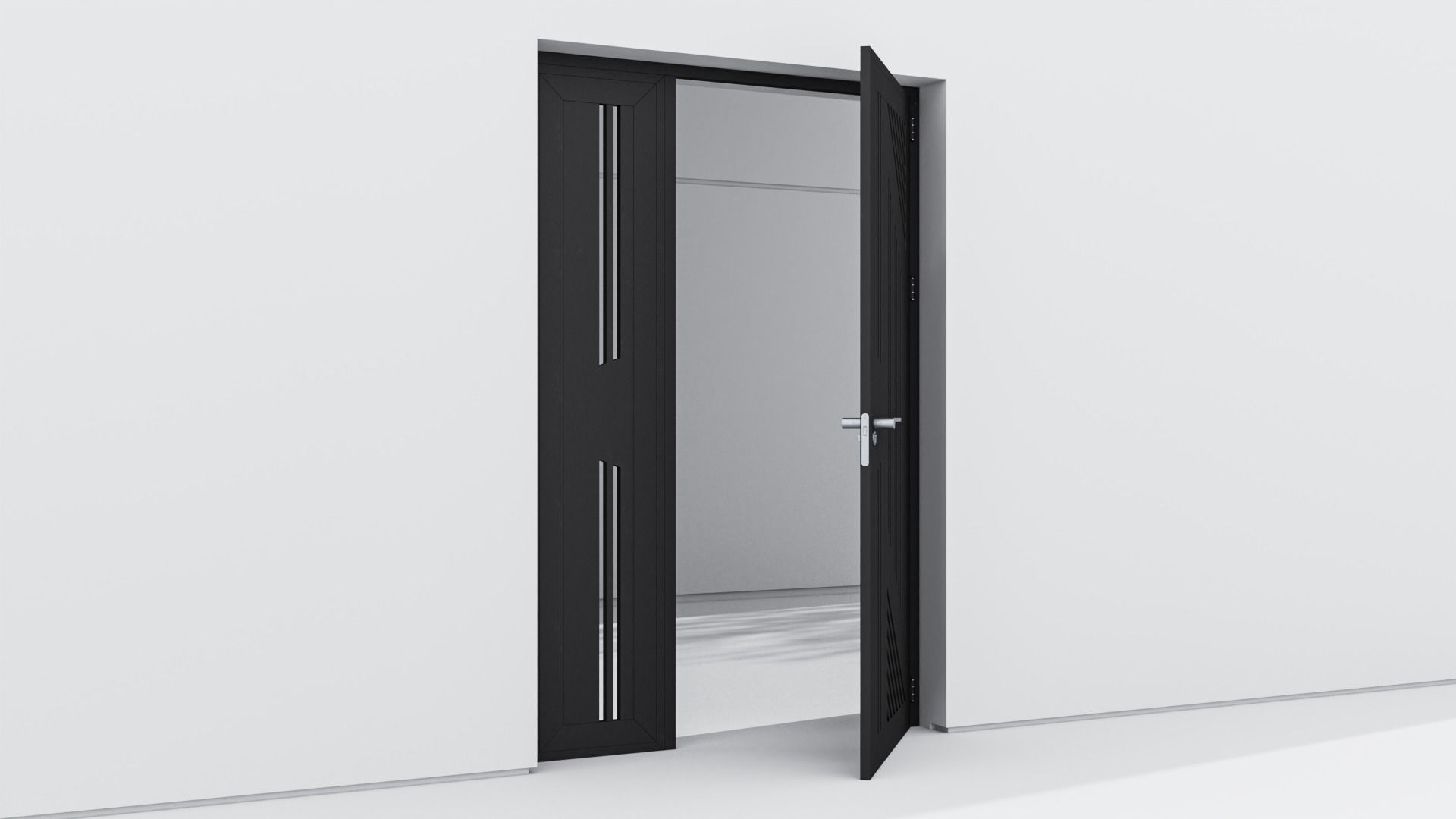 Aluminium door 114 3D model_3