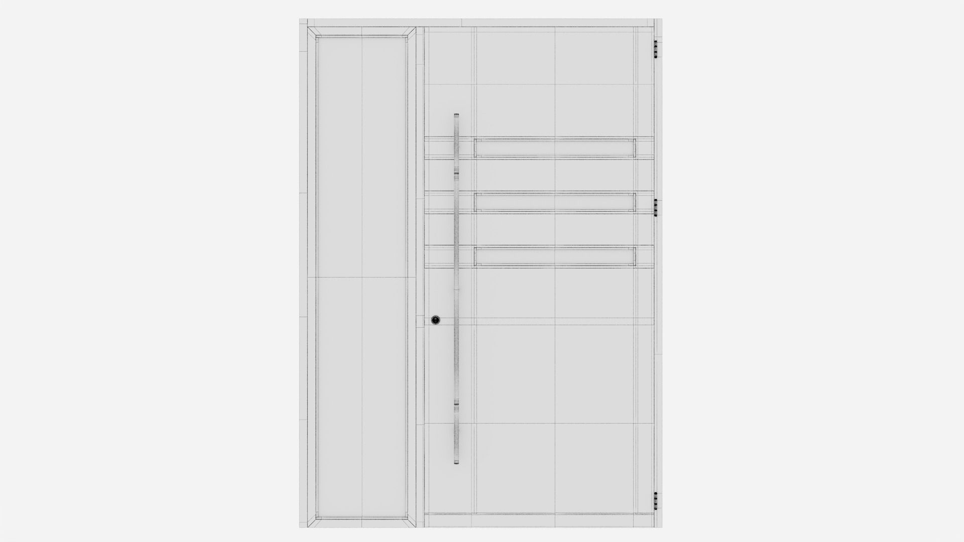 Aluminium door 115 3D model_5