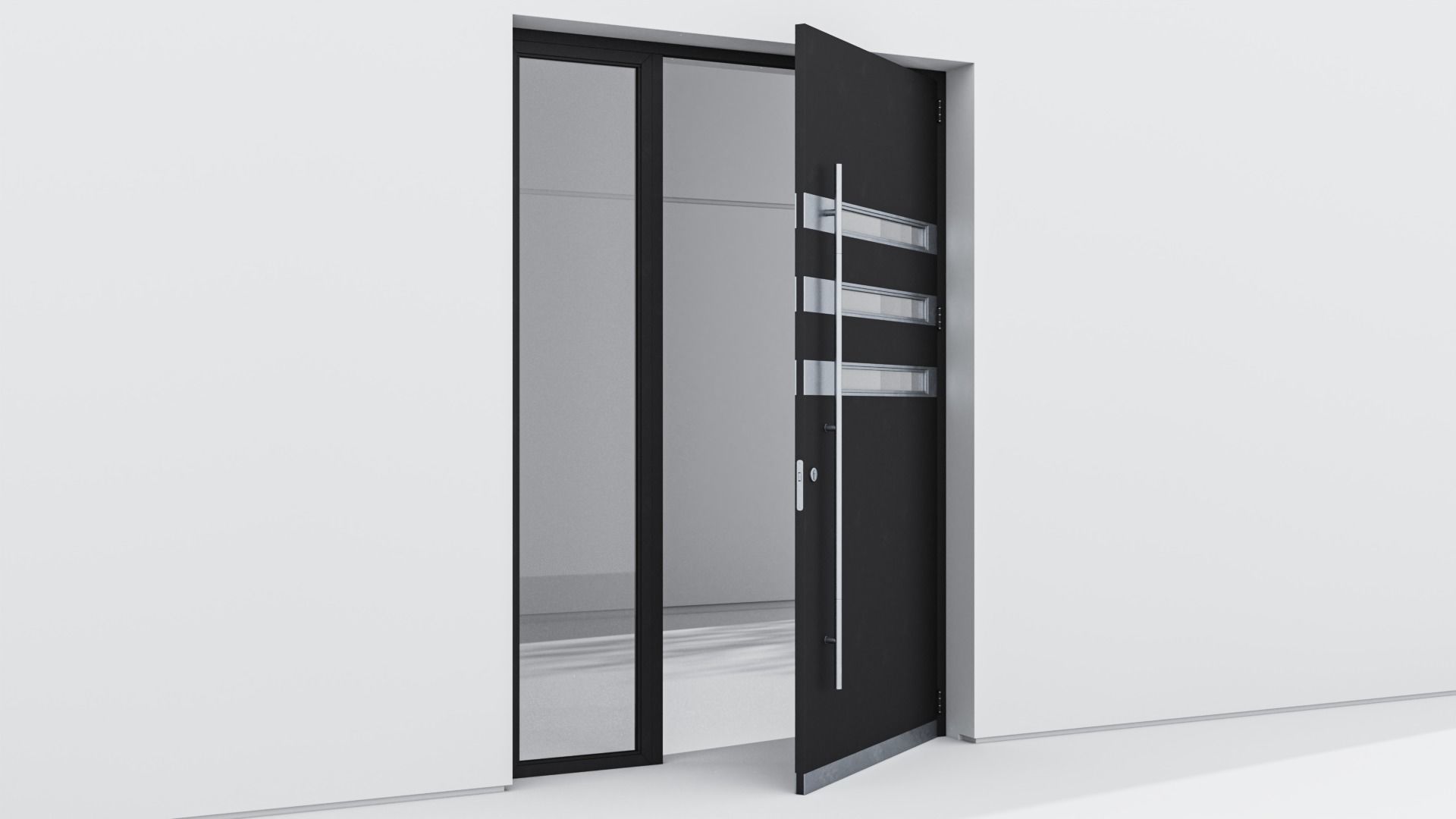 Aluminium door 115 3D model_2