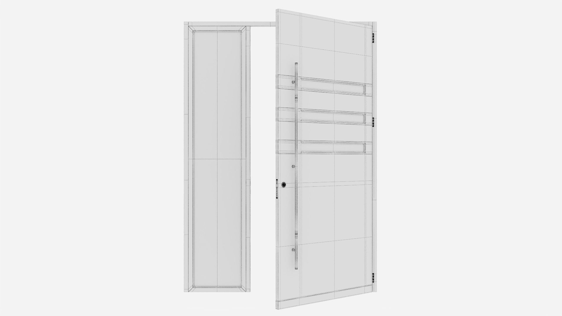 Aluminium door 115 3D model_6