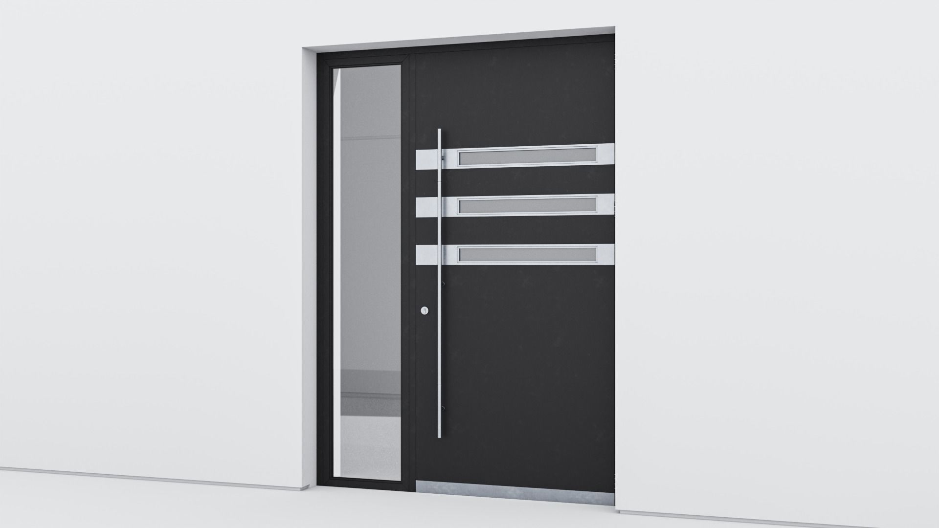 Aluminium door 115 3D model_3