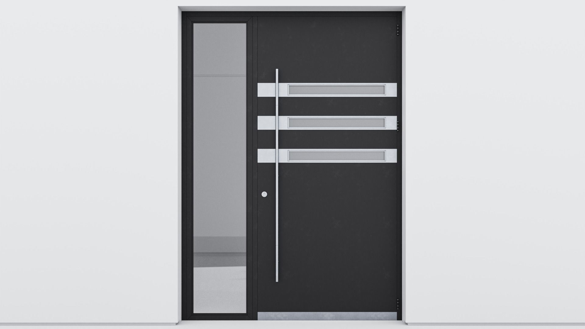 Aluminium door 115 3D model_1