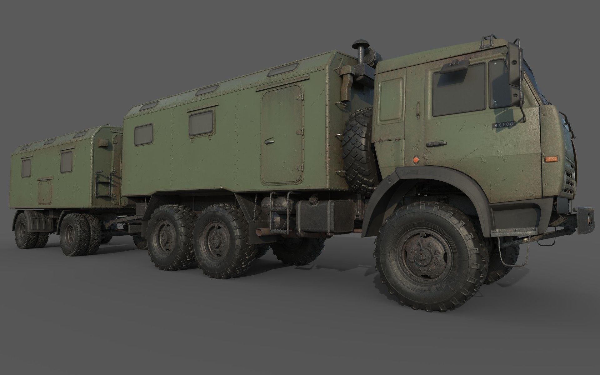 Kamaz Command vehicle Command trailer 3D model_2