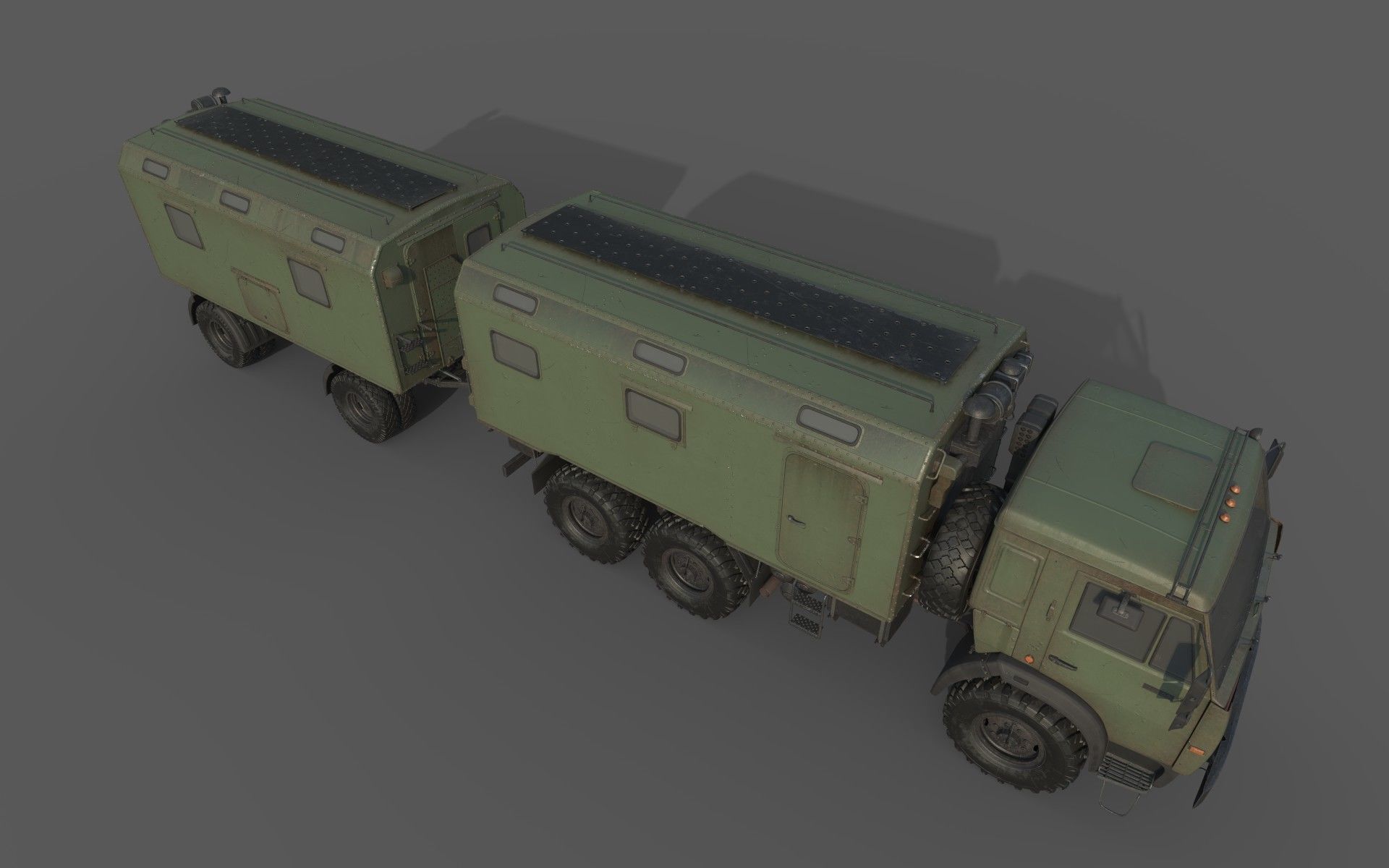 Kamaz Command vehicle Command trailer 3D model_7