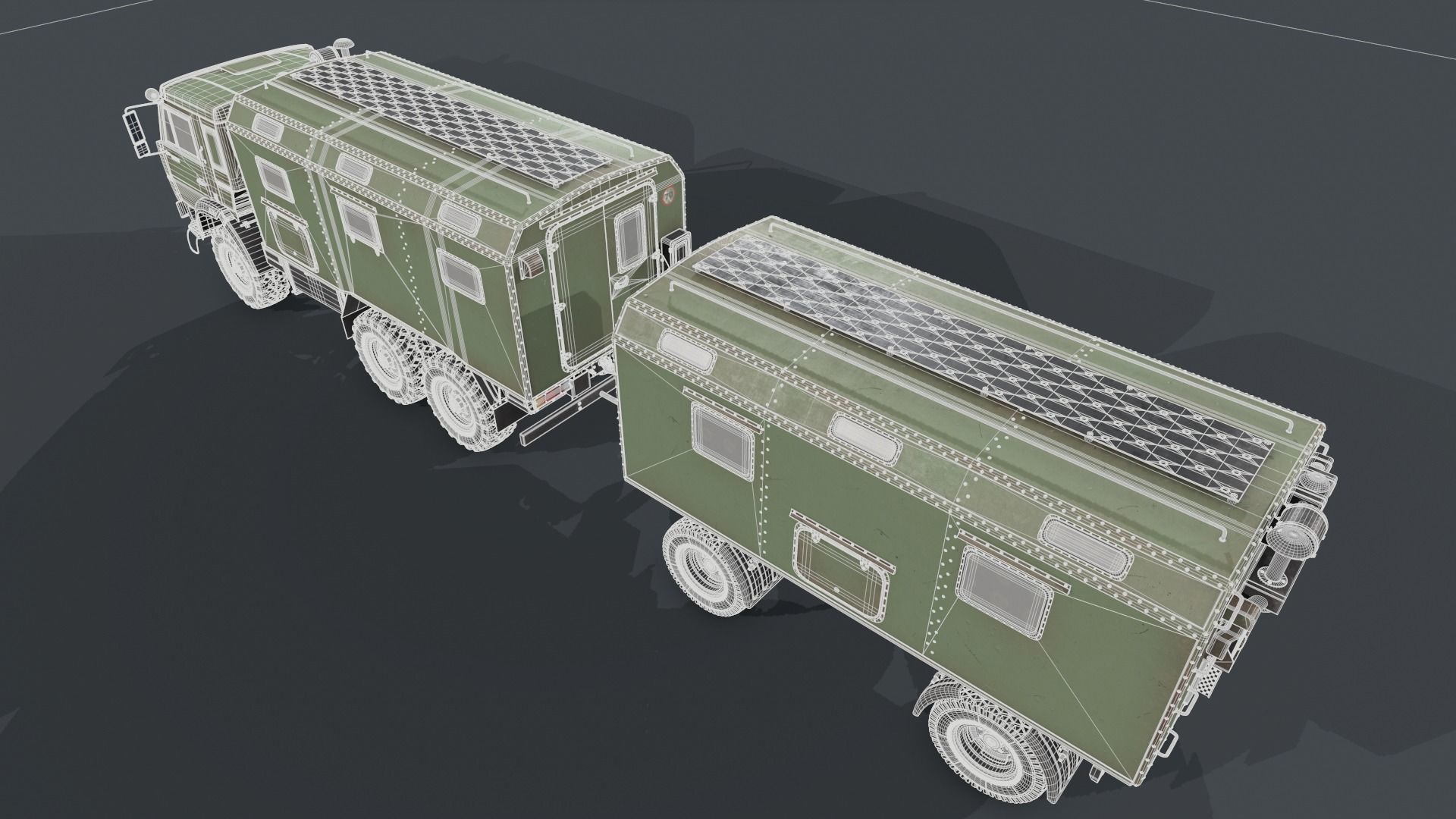 Kamaz Command vehicle Command trailer 3D model_21
