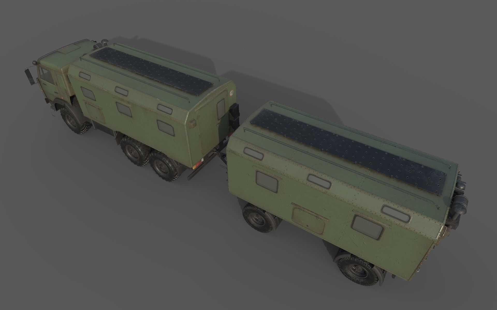 Kamaz Command vehicle Command trailer 3D model_8