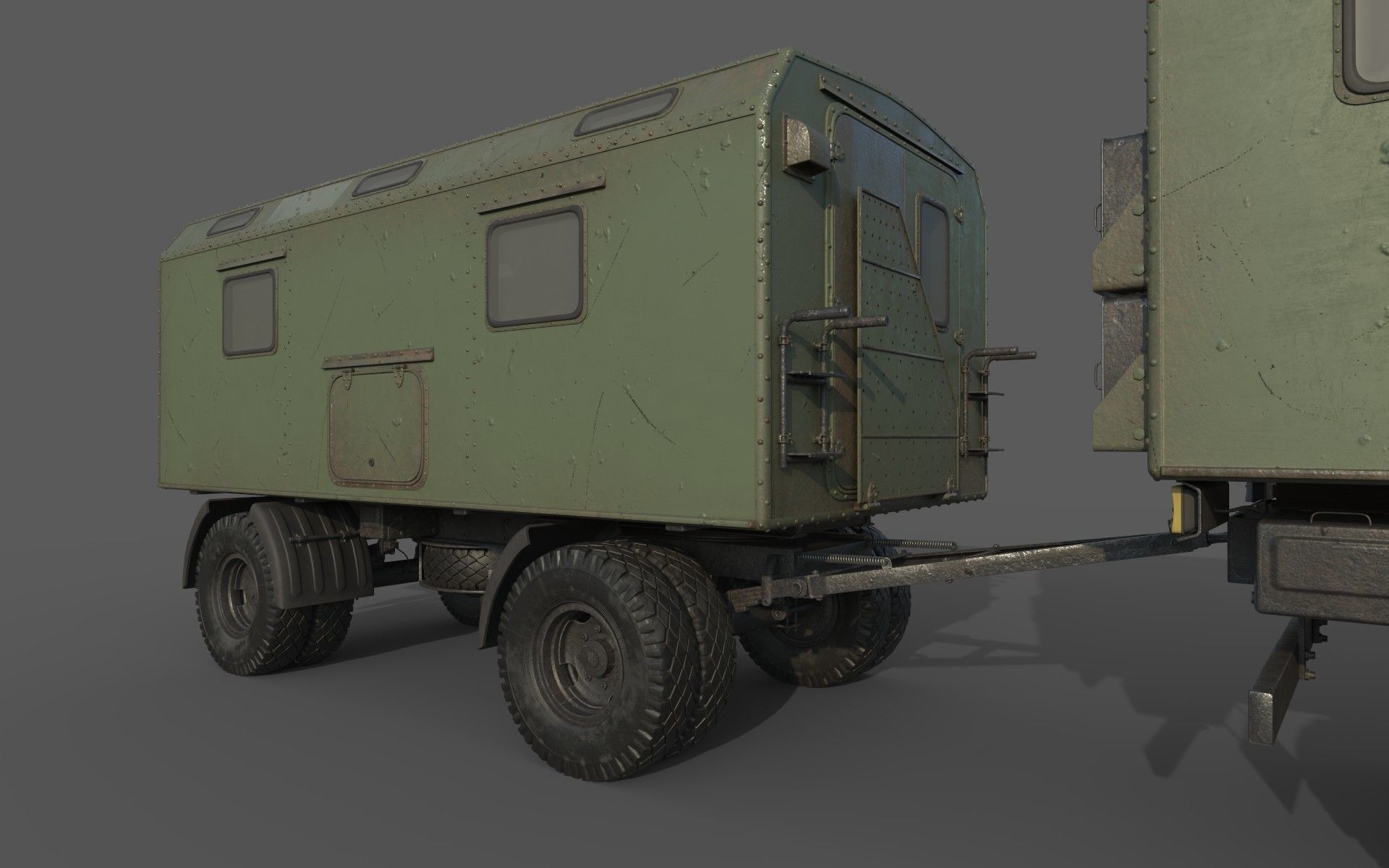 Kamaz Command vehicle Command trailer 3D model_5