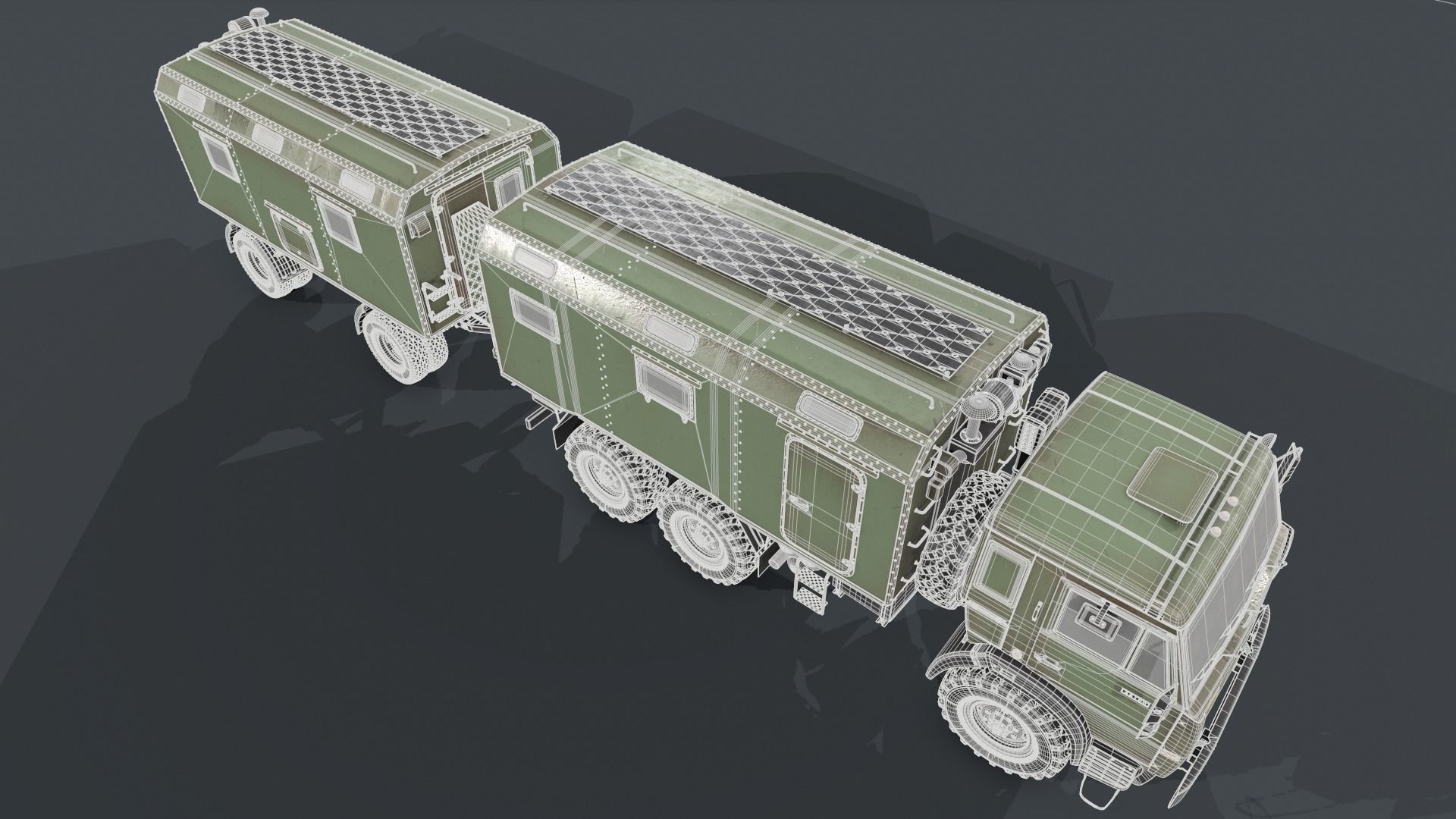 Kamaz Command vehicle Command trailer 3D model_22