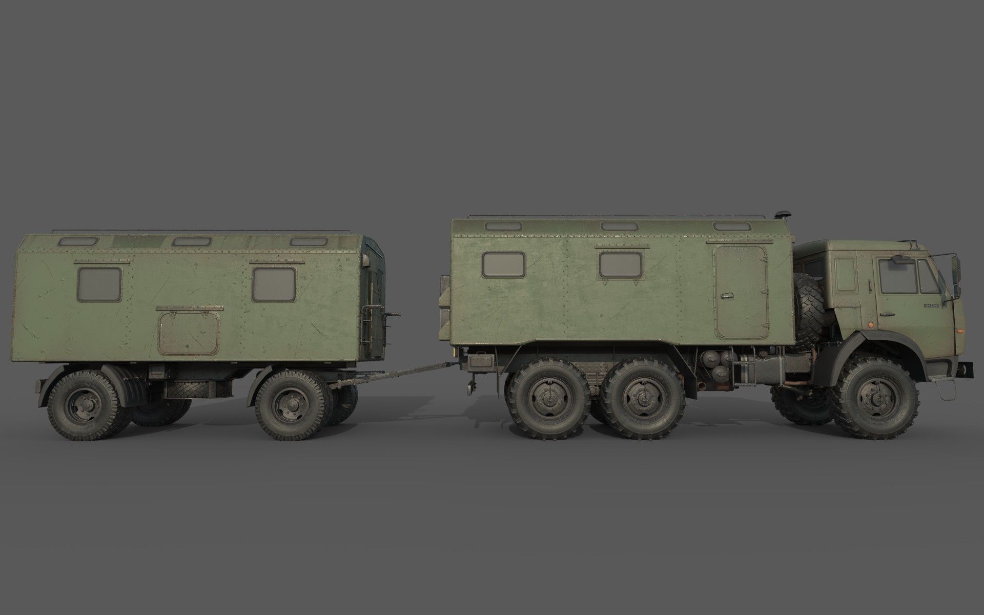 Kamaz Command vehicle Command trailer 3D model_3