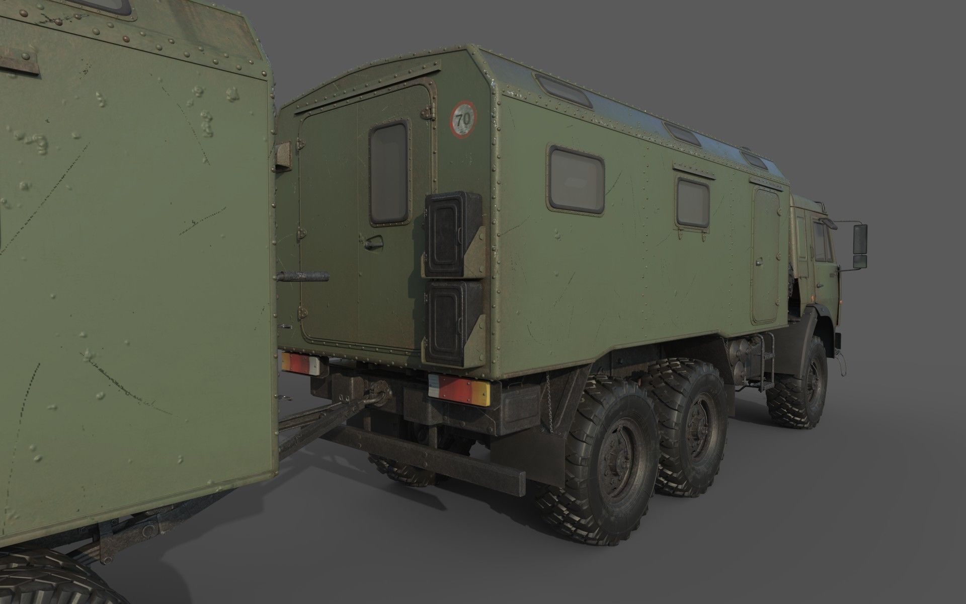 Kamaz Command vehicle Command trailer 3D model_4
