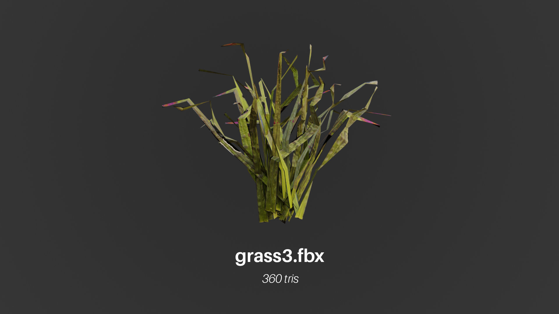 Grass Low Poly Realistic Game Ready 3D Model pack Low-poly 3D model_4