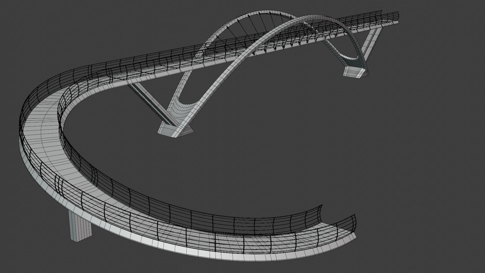 Pedestrian bridge 3D model_23